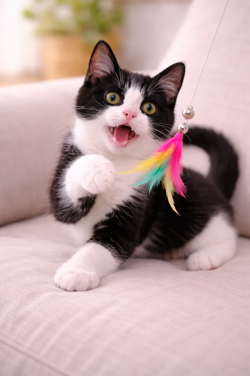 遊んでいる猫